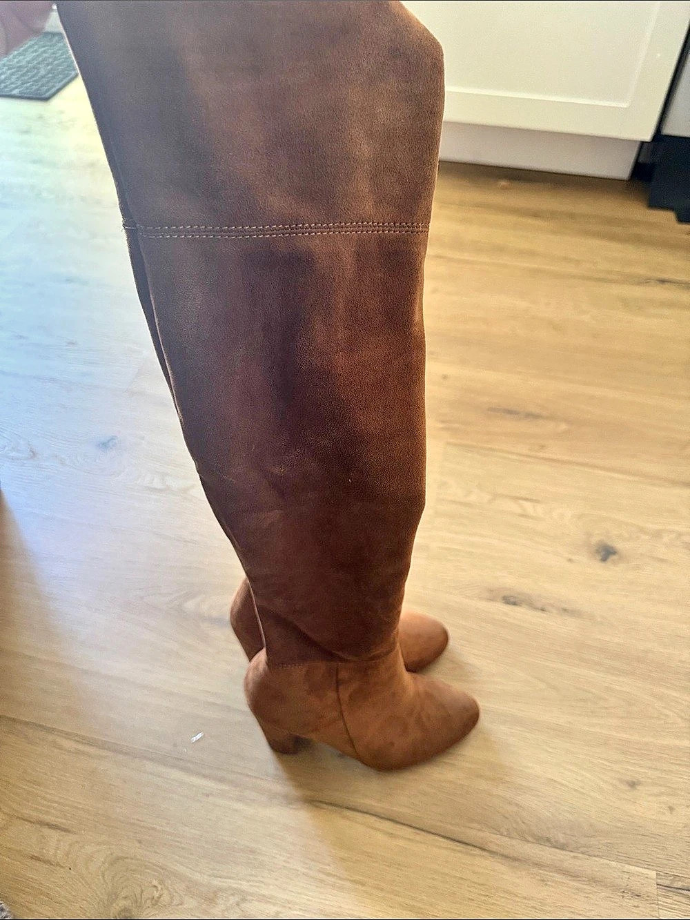 Brown Over-the-Knee Heeled Boots